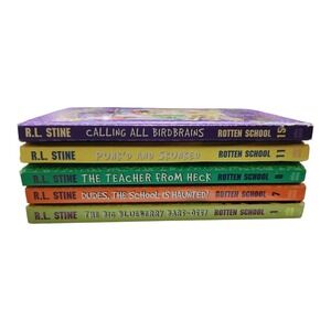 Goosebumps R.L. Stine Rotten School Books Lot of 5 Volume 1 7 8 11 15‎